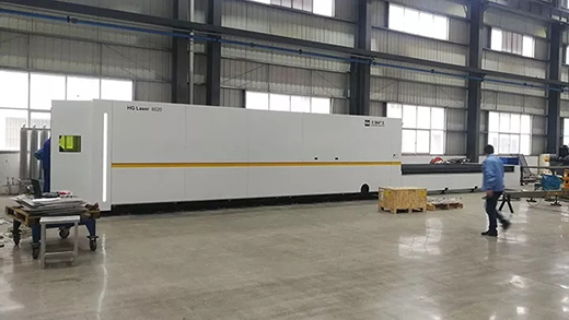 滬工B系列中高功率寬幅激光切割機安裝現場